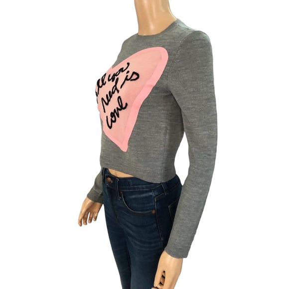 Alice + Olivia The Beatles Nokia Sweater Pullover Wool Embroidered - Picture 4 of 8